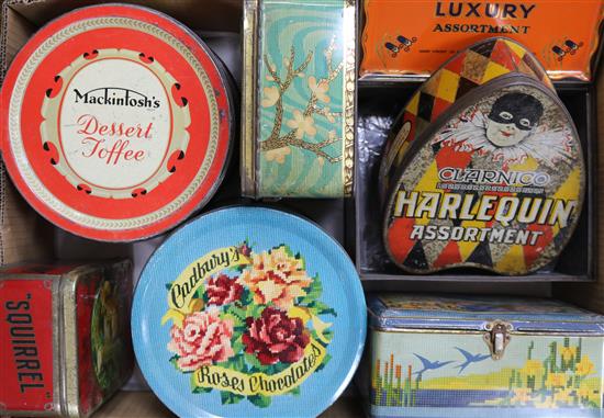 A selection of sweet tins